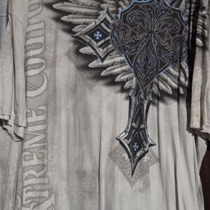 XTREME COUTURE Graphic Tee with Cross Design